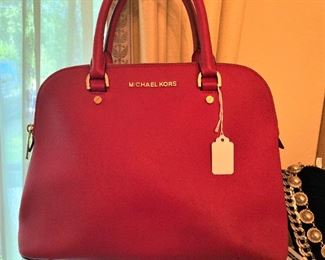 Red Michael Kors purse