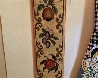 Fruit neddlepoint bell pull