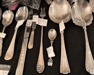 Miscellaneous sterling serving selections