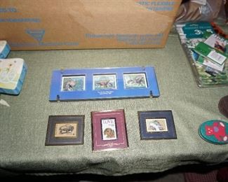 framed postage stamps