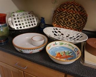 bowls, baskets,  jalapeno grill tray,  