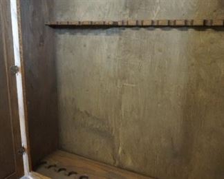 inside of gun cabinet