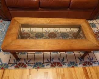 glass top coffee table