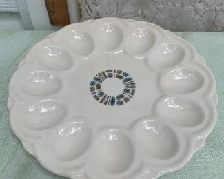 lot 13- deviled egg platter $8