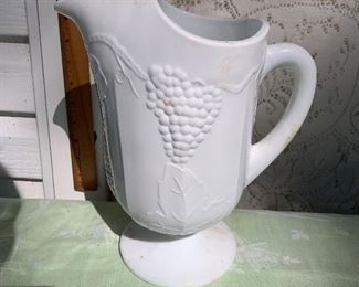 lot 42- milk glass pitcher $15