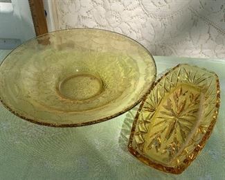 lot 50- Amber colored glass $15