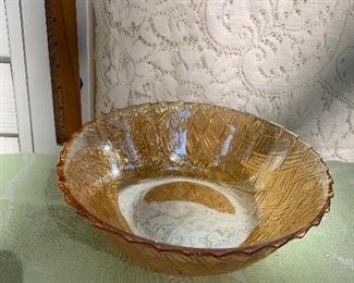 lot 52- carnival glass bowl $10