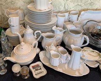 Vintage white-ware pieces