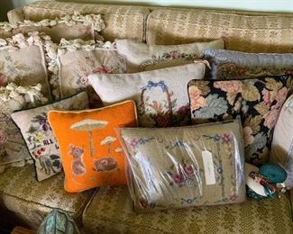 Needlepoint pillow collection 