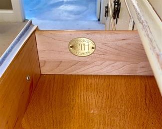 Lot 9006. $325.00 Six-Drawer vintage CTH Sherrill Occasional Chest/Table  "Ruff Hewn" with an open bottom shelf - a cross between a chest and a sofa/foyer type table with nice storage,  Probably 100 places to use this great Occasional piece! 