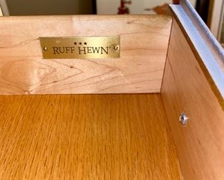 Lot 9006. $325.00 Six-Drawer vintage CTH Sherrill Occasional Chest/Table  "Ruff Hewn" with an open bottom shelf - a cross between a chest and a sofa/foyer type table with nice storage,  Probably 100 places to use this great Occasional piece! 