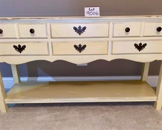 Lot 9006. $325.00 Six-Drawer vintage CTH Sherrill Occasional Chest/Table  "Ruff Hewn" with an open bottom shelf - a cross between a chest and a sofa/foyer type table with nice storage,  Probably 100 places to use this great Occasional piece! 