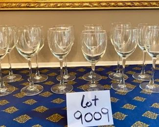 Lot 9009. $36.00. Set of 12 Wine glasses from France -Unbranded but do say  France on bottom. 7.5"