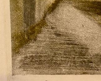 Lot 9018. $300.00 Here's a sweet pair of  Lithos of Paris Street Scenes, signed and numbered, purchased at the Proud Fox Gallery,  15" W x 19" T.  Artist last name is illegible but first name is Charles.