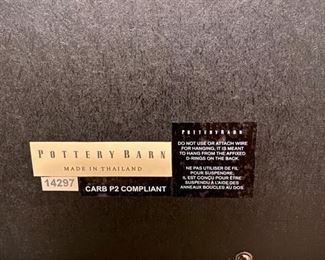 Lot 9019. $95.00 Pottery Barn Framed Art Print - image is a Red Barn in the Winter Snow Scene.  Everyone loves Barns ;-), Black frame 25" square