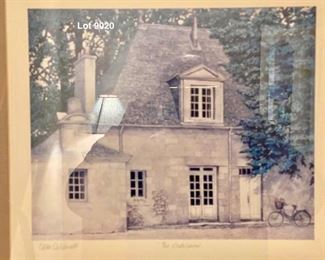 Lot 9020. $125.00 "The Gate House" Signed Print by Tom Caldwell - 30"W x 28" T.  Professional Framing and Matting.