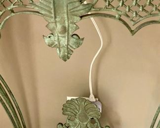 Lot 9030. $375.00.  BEAUTIFUL Ethan Allen Country French Legacy Forged Iron Console Table. This must be attached to a wall. There are two brackets attached on the back of the table for you to attach to the wall. Screws not included. This is a beautiful piece in very nice condition, used here as a foyer table to collect your mail or place a mirror over it.  Wonderful craftsmanship that only Ethan Allen knows how to accomplish!  Currently selling second hand for $650 online.