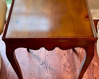 Lot 9033.  $450.00 . Baker Furniture 20" French Mahogany Square End Table from the "Milling Road" Line.  27" high