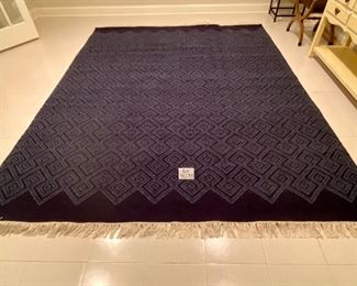 Lot 9035  $275.00. Pottery Barn Jensen Diamond Indoor/Outdoor Rug - 100% polyester, 8x10', Blue Pattern - Super Nice!