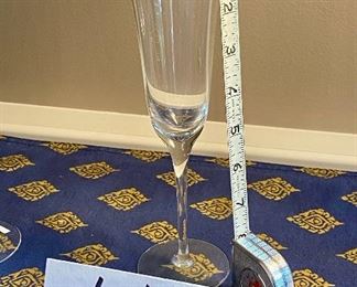 Lot 9047. $27.00. Lot of 9 Champagne Flutes, 8" Tall