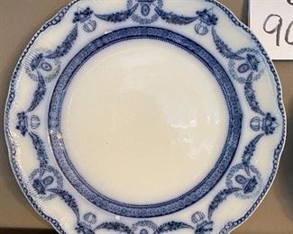 Lot 9084. $24.00 for Two blue design decorative antique plates by TGG&C  -- 8.5" and 9.5" diam.  If blue & white vintage or antique plates and porcelain, including flow blue, are part of your decor scheme, you have found your sale!