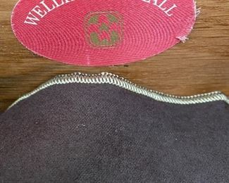 Lot 9086. $1600.00 FIRM. Lot of 8 Dining Chairs by Wellington Hall, which gave up their high-end furniture manufacturing operations in 2004.  Hekman may have purchased the brand name.   This lot includes  2 Captain (arm) Chairs, 6 Side Chairs.  Chairs are upholstered in Beige with a Heather Blue Floral Pattern.  A couple of the chairs' fabric may have been yellowed a bit by the sun, and one chair leg met their dog when she was apparently hungry!   Nice Chairs were very expensive new.  21" w x 18.5"Deep x 18" Seat to floor, 42" tall on the back.  Could use a little TLC but was quality built, so as we like to say, the chairs have "good bones" and the dog would say the chair tastes pretty fine as well.  