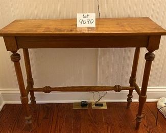 Lot 9090.   $250.00. Vintage or Antique side table, awesome, measures 334"w x 12"deep x 28" tall.