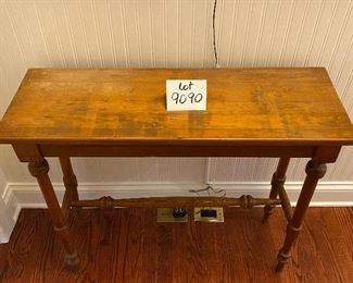 Lot 9090.   $250.00. Vintage or Antique side table, awesome, measures 334"w x 12"deep x 28" tall.
