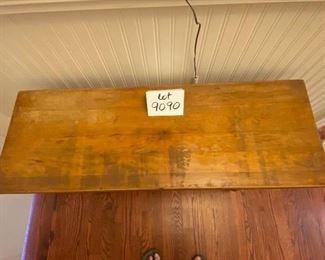 Lot 9090.   $250.00. Vintage or Antique side table, awesome, measures 334"w x 12"deep x 28" tall.