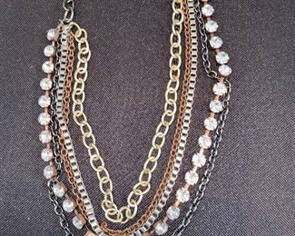 Lot 9142. $60.00. Lot of 4 Costume Jewelry Necklaces, multi -strand except for the large Betty Rubble pearl necklace; all of them make a statement.  See pics for closeups and a better description.  All are unbranded and vintage.