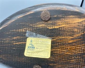 Lot 9073. $75.00. Carved and Stained Mallard Decoy with Painted Accents 18"w x 7.5" deep x 7" tall