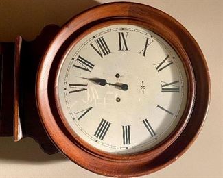Lot 9071. $30.00. Howard Miller Regulator Wall Clock with Key Included in a Walnut Fiinish - Looks beautiful but either needs repair or sold for parts.  The second hand is broken.  36.5" t x 16"W x 4" deep.