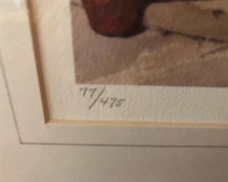 Lot 9111.  "Epicerie TABAC Restaurant"  signed and numbered (#77/475) by Nancy B. Roberts, dated 1992.