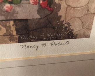 Lot 9111.  "Epicerie TABAC Restaurant"  signed and numbered (#77/475) by Nancy B. Roberts, dated 1992.