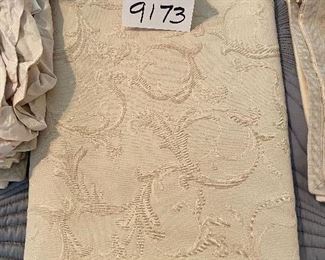 Lot 9173.  $225.00. Palais Royal, Yves Delorme - Paris.  Queen size Matelassé cover, 2 pair euro shams, and a bedskirt.