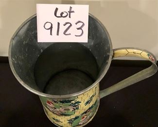 Lot 9123.  $35.00 The MacBeth Collection, metal rooster pitcher. So Cute!	16" T x 8" W 