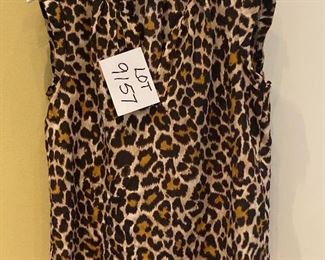 Lot 9157. $30.00  J. Crew, sassy, leopard print blouse.  Fun addition to your wardrobe.  Sz. 10