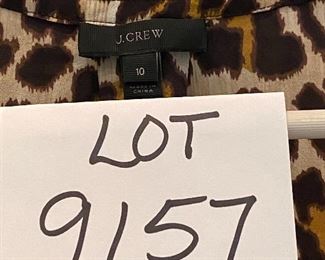 Lot 9157. $30.00  J. Crew, sassy, leopard print blouse.  Fun addition to your wardrobe.  Sz. 10