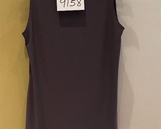Lot 9158.  $30.00 Charcoal grey, sleeveless blouse made in Canada by Simpli.  This company makes the most comfortable clothes that fit true to size.	Sz 12