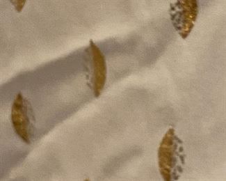 Lot 9159.  $28.00  Monari.  Stylish, white blouse with gold accents.  Size Medium