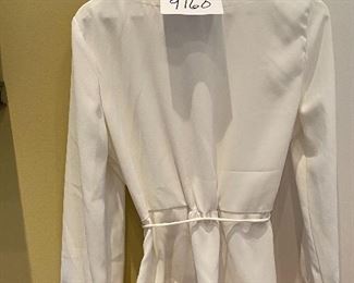 Lot 9160.  $18.00. J. Crew White blouse with tie at waist.  Size 12