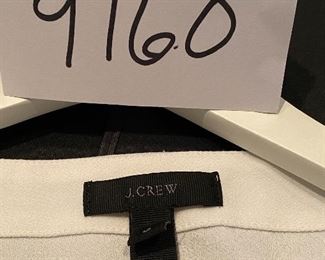 Lot 9160.  $18.00 J. Crew White blouse with tie at waist.  Size 12	Sz 12.