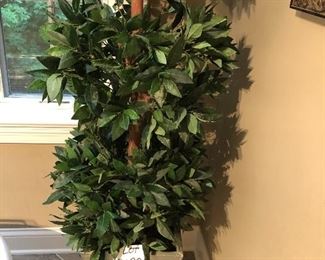 Lot 9190A&B. $130.00 each Tall decorative faux ficus tree, we have 2 of them.  Each tree is in a metal pot, and is approximately 6' tall and 24" wide.  Since these are large decorative pieces, we are selling them separately.