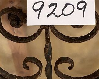 Lot 9209.  $60.00 Two vintage wrought iron, decorative panels, in need of a paint job. 11" W x 40" T