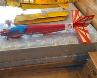 Lot 9212.  $80.00  Great Plains Radio Control Airplane - Ultra Sport 40. Red, needs wings., for parts only	48"L x 22" Wx 11" T