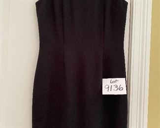 Lot 9136 $18.00.  Need a Little Black Dress?  Here's the Perfect Sleeveless one from Ann Taylor, Size Medium - Size 8,  Polyester Lining, 100% acetate, just the right garment for a business cocktail party, a wedding, or even a funeral.  Everyone should own one of these - this is in excellent condition and reasonably priced!.