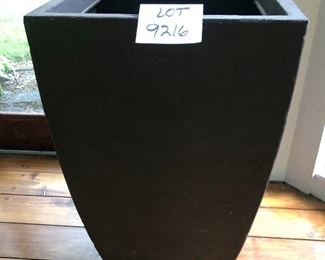 Lot 9216. $75.00  2 JVQ Resin planters.  These are stylish indoor or outdoor planters.	30" H x 18"W