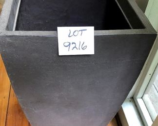 Lot 9216. $75.00  2 JVQ Resin planters.  These are stylish indoor or outdoor planters.	30" H x 18"W