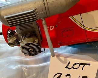 Lot 9212.  $80.00 Great Plains Radio Control Airplane - Ultra Sport 40. Red, needs wings., for parts only. 48"L x 22" Wx 11" T