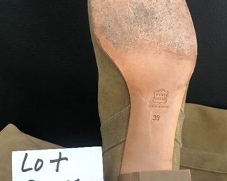 ot 9147. $75.00. Bruno Frisoni Tall Boots with Heel, Made in Italy, marked "Vero Cuoio" which means "True Leather" in size 9. Inside the boot on the sole is marked Bruno Frisoni - who by the way was the most well known designer of hand-made Italian Shoes in the 1950's,   His name is carried on by various private label shoemakers.  He carried on the Roger Vivier collection after the latter died.   